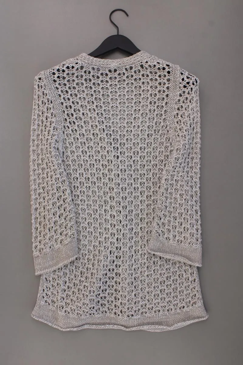Nice Connection Strickjacke Gr. 38 Langarm grau aus Baumwolle
