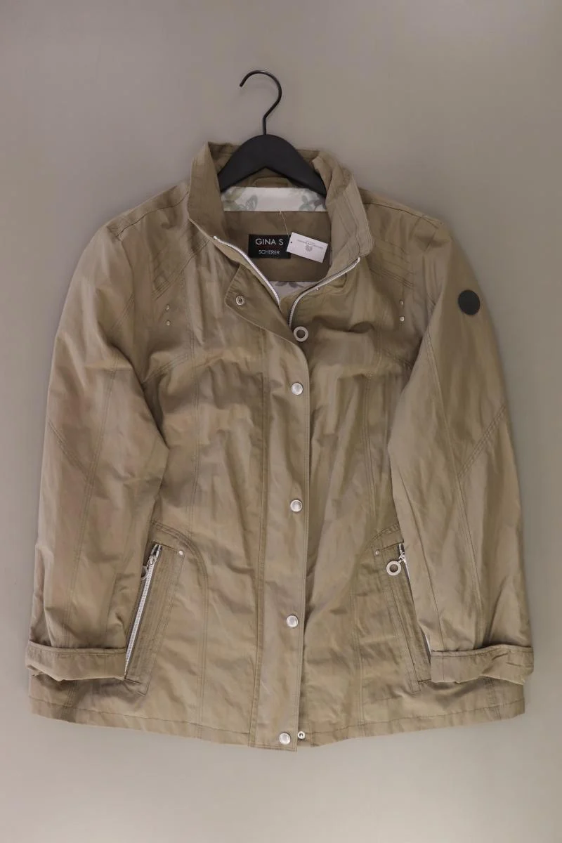GINA S Lange Jacke Gr. 46 olivgrün aus Polyester