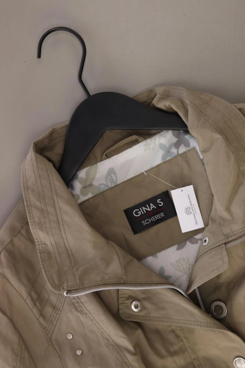 GINA S Lange Jacke Gr. 46 olivgrün aus Polyester