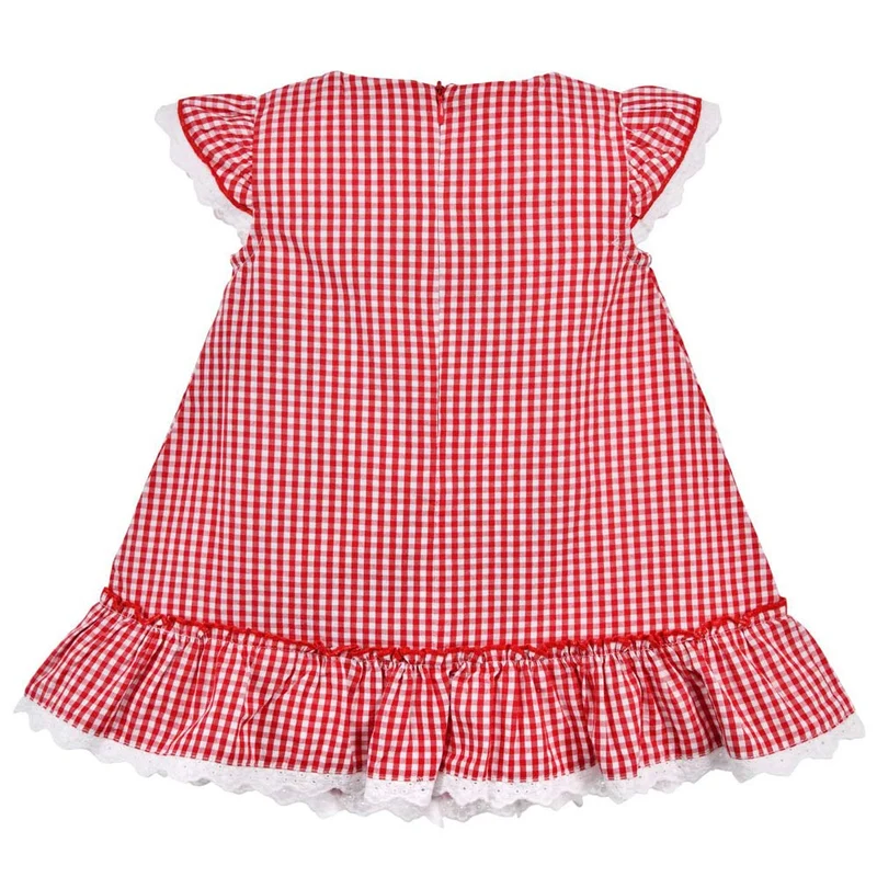 BONDI Baby Mädchen Sommerkleid "Bambi" 86757 | Rot Weiß Kariert