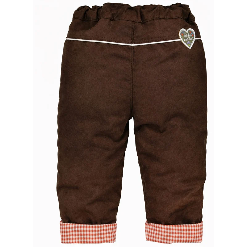 BONDI Baby Mädchen Kunstlederhose "Alpen Queen" 86683 | Braun