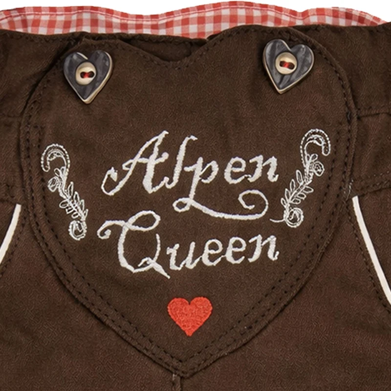 BONDI Baby Mädchen Kunstlederhose "Alpen Queen" 86683 | Braun