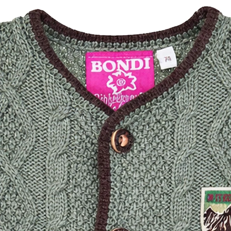 BONDI Baby Jungen Strickjacke 91785 | Kiwi