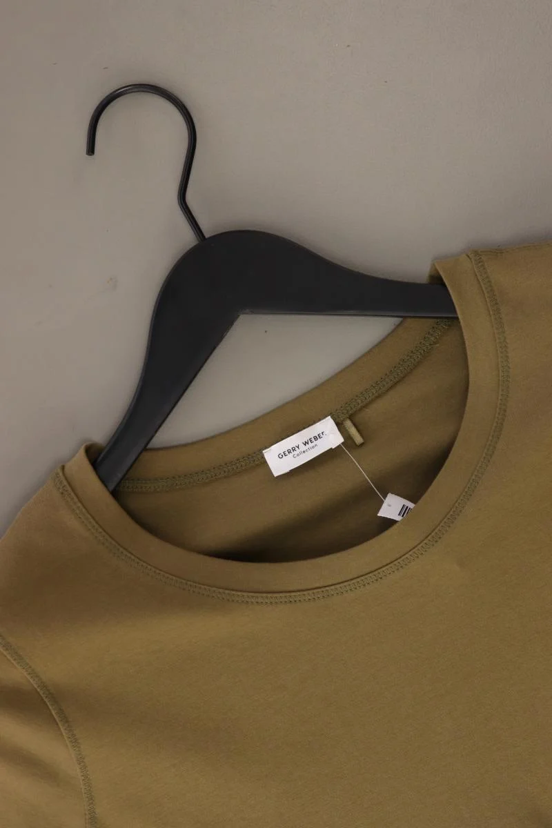 Gerry Weber T-Shirt Gr. 36 Kurzarm olivgrün aus Baumwolle