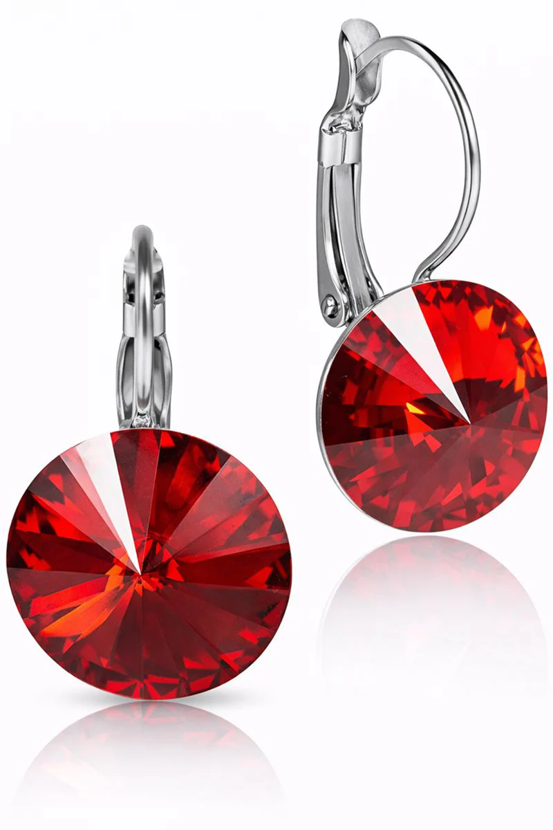 LUISIA® Ohrringe Rivoli mit Kristallen von Swarovski® - 12 mm | Light Siam