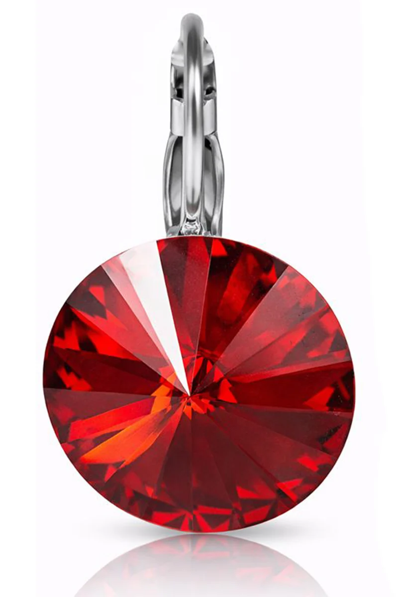 LUISIA® Ohrringe Rivoli mit Kristallen von Swarovski® - 12 mm | Light Siam