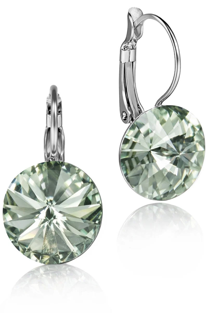 LUISIA® Ohrringe Rivoli mit Kristallen von Swarovski® - 12 mm | Black Diamond