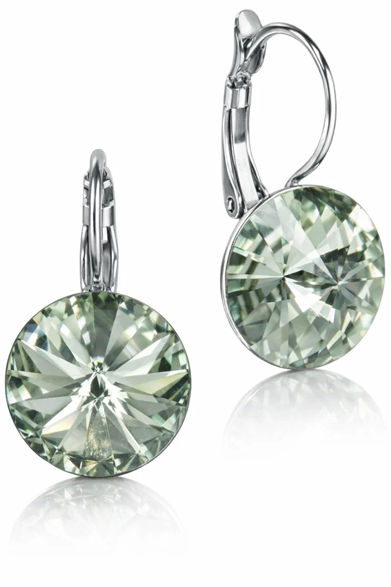 LUISIA® Ohrringe Rivoli mit Kristallen von Swarovski® - 12 mm | Black Diamond