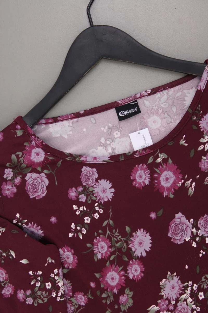 Chillytime Langarmkleid Gr. 40 mit Blumenmuster lila aus Polyester