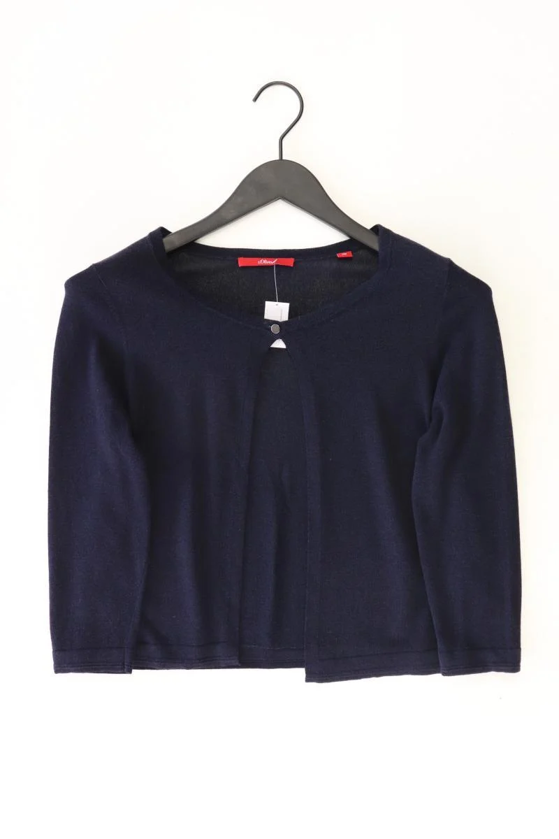 s.Oliver Strickjacke Gr. 36 3/4 Ärmel blau aus Viskose
