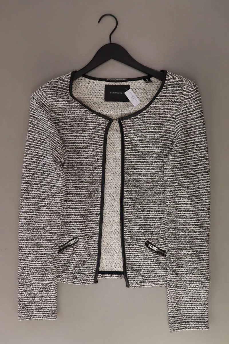 Maison Scotch Strickjacke Gr. 36 Langarm grau aus Baumwolle