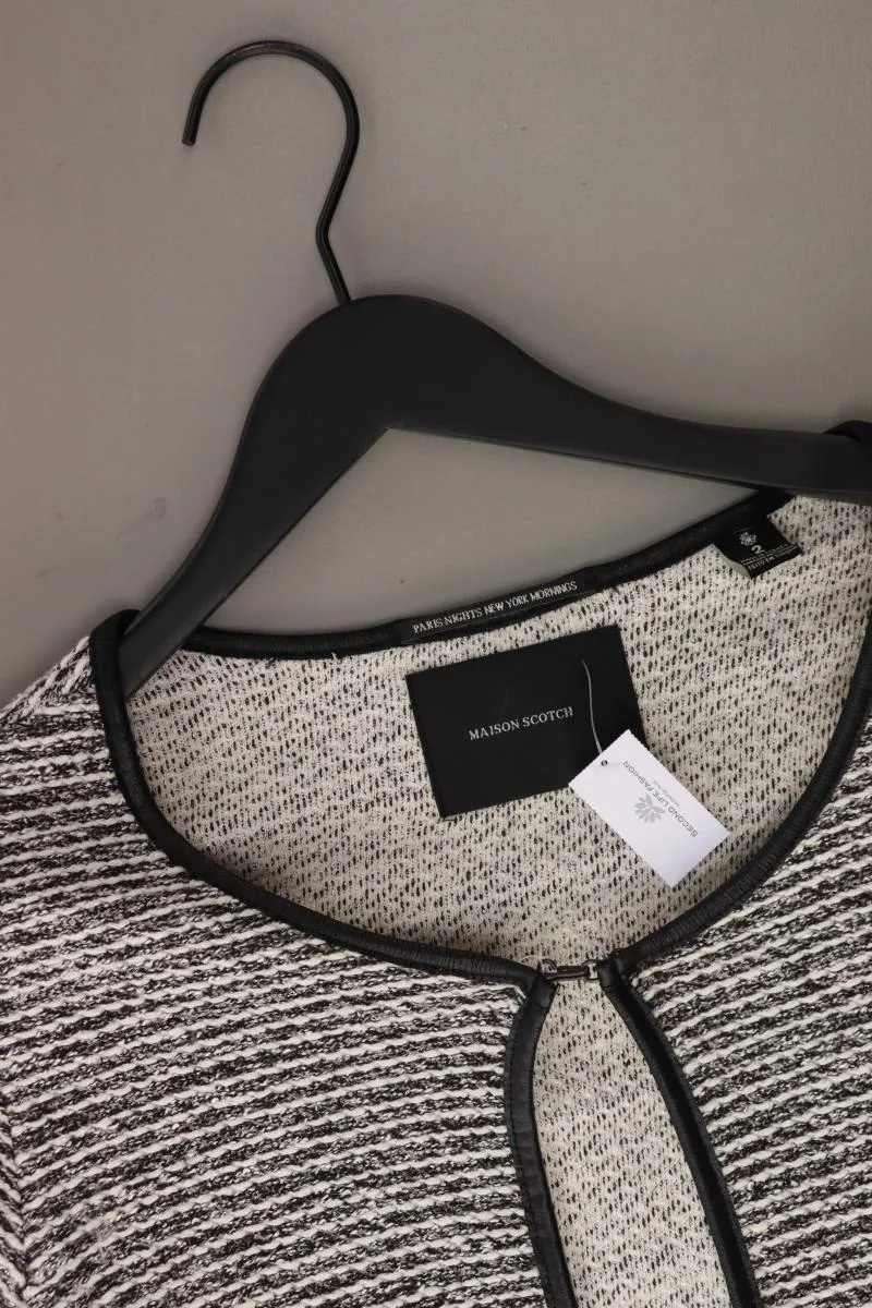 Maison Scotch Strickjacke Gr. 36 Langarm grau aus Baumwolle