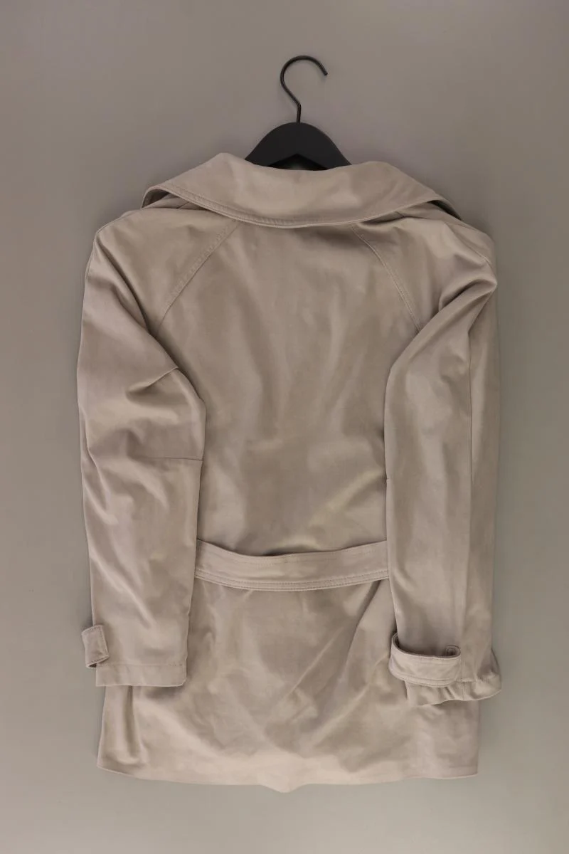 Zara Lange Jacke Gr. XS mit Gürtel grau aus Polyester