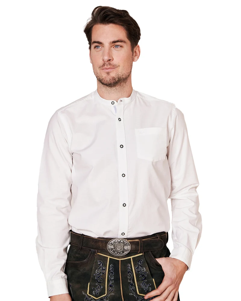 Krüger BUAM Trachtenhemd "Madoc" Slimfit 911667 | Weiß Hellblau