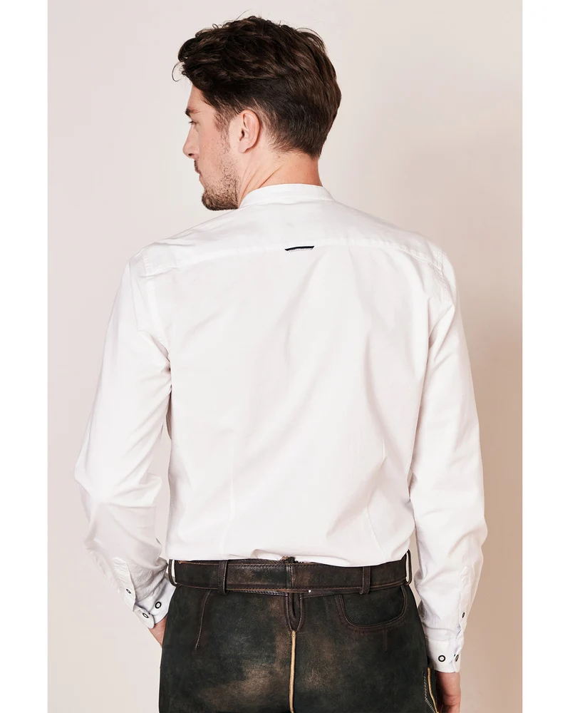 Krüger BUAM Trachtenhemd "Madoc" Slimfit 911667 | Weiß Hellblau