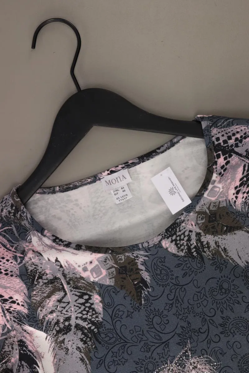 Mona Longsleeve-Shirt Gr. 44 Langarm blau aus Baumwolle