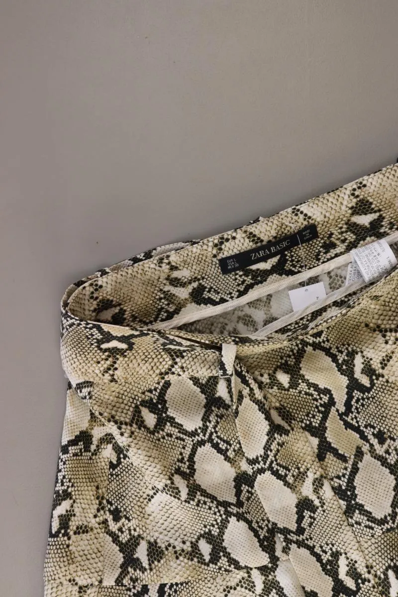 Zara Skort Gr. L mit Tierdruck creme aus Polyester