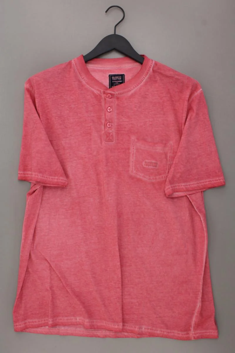 Globe Trotter T-Shirt Gr. XXL Kurzarm rosa aus Baumwolle