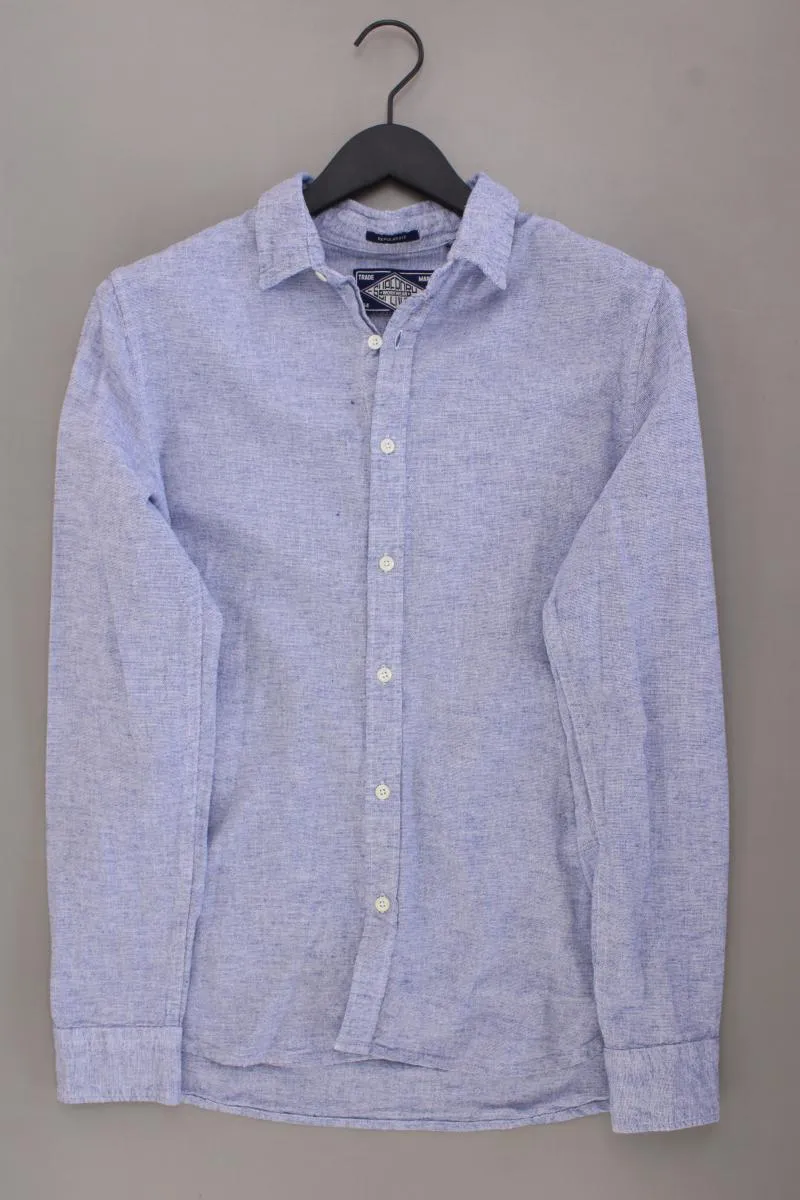 Superdry Langarmhemd für Herren Gr. M blau aus Baumwolle