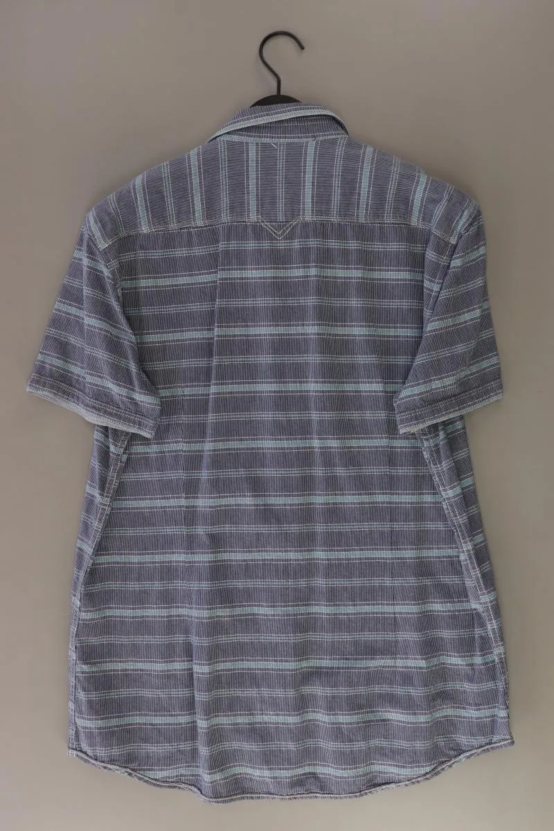 Tom Tailor Karohemd für Herren Gr. XL kariert Kurzarm blau aus Baumwolle