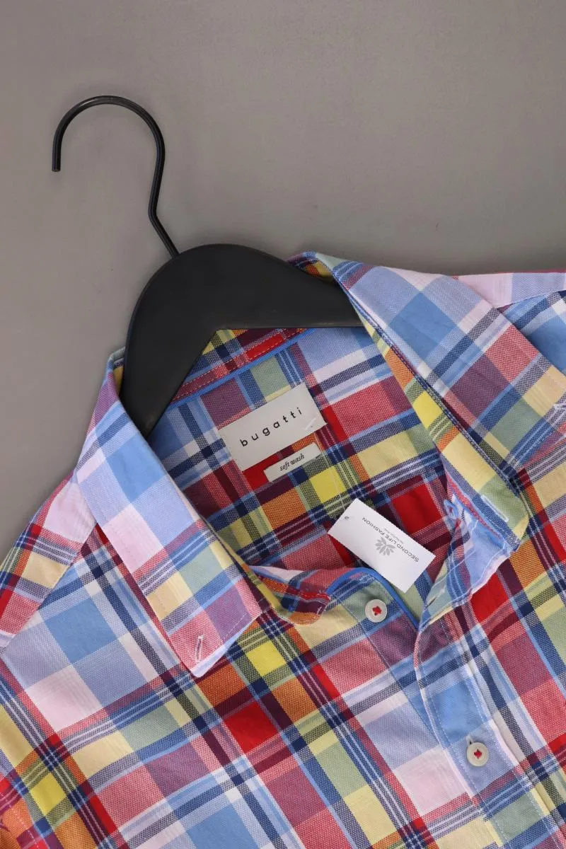 Bugatti Karohemd für Herren Gr. XL kariert Langarm mehrfarbig aus Baumwolle