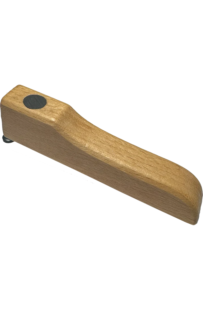 Flaschenöffner Holz mit Spruch und Nagel - bier zu mir