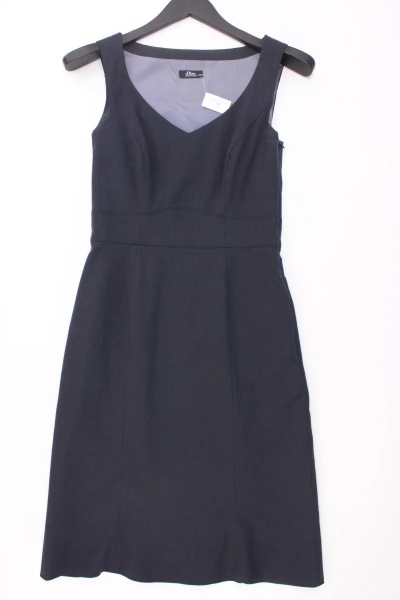 s.Oliver Selection Bleistiftkleid Gr. 34 Ärmellos grau aus Polyester