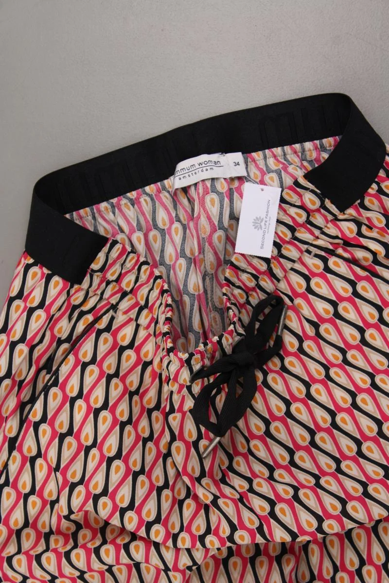 Summum Stoffhose Gr. 34 geometrisches Muster neuwertig pink aus Viskose