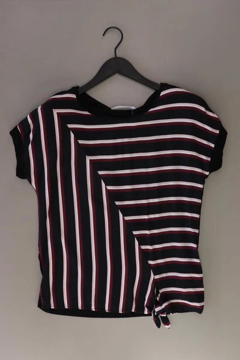 Bianca Ringelshirt Gr. 38 gestreift Kurzarm schwarz aus Viskose