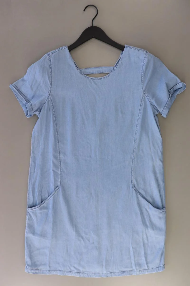 Vila Kurzarmkleid Gr. 40 blau aus Lyocell