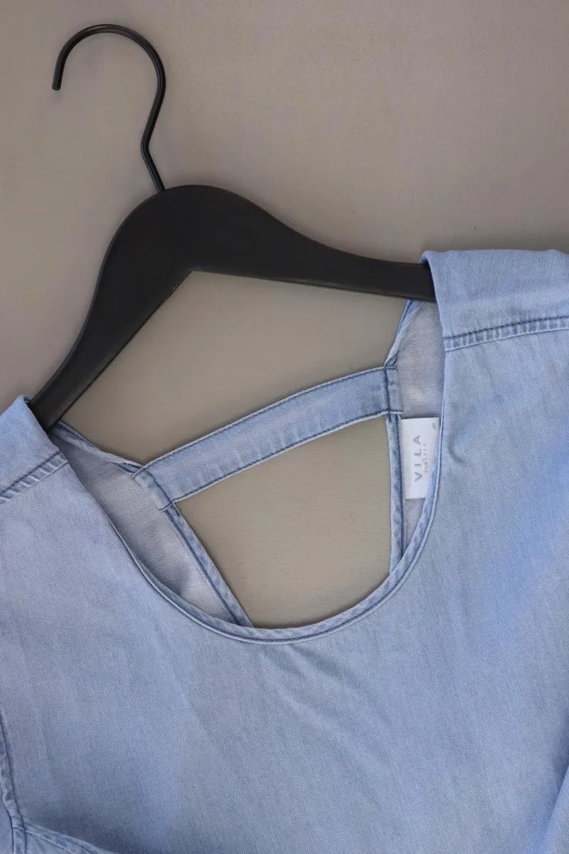 Vila Kurzarmkleid Gr. 40 blau aus Lyocell