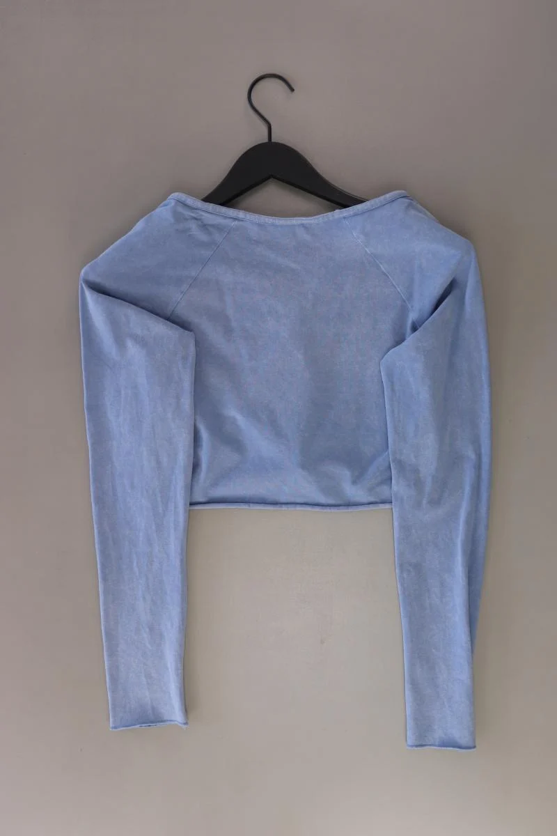 Topshop Strickjacke Gr. M Langarm blau aus Baumwolle