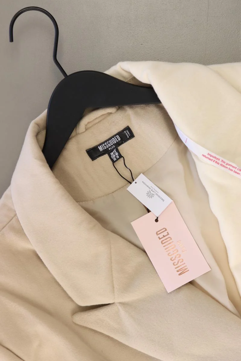 MISSGUIDED Cabanmantel Gr. 48 neu mit Etikett creme aus Polyester