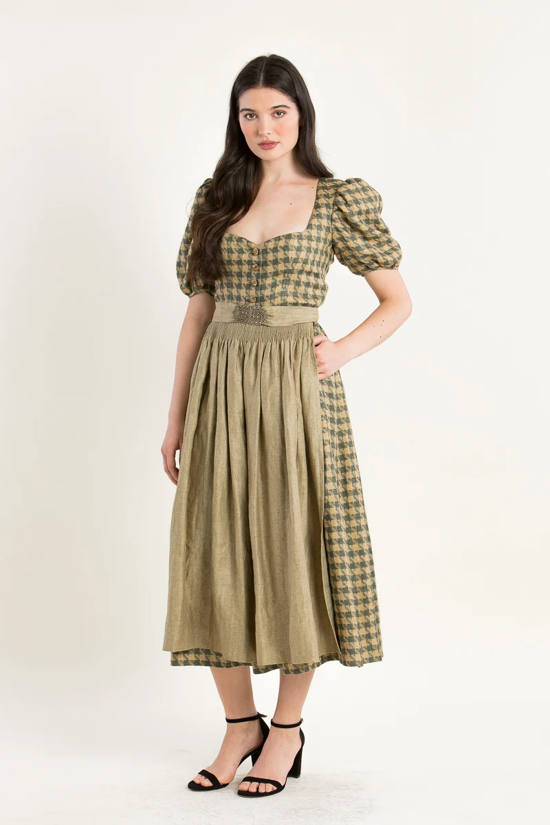 Gottseidank Ärmeldirndl Carolina bronzegrün