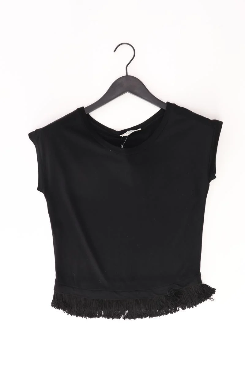 Mango T-Shirt Gr. XS Kurzarm schwarz