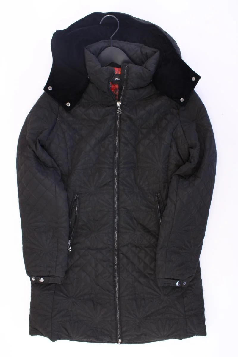 Desigual Kapuzenmantel Gr. 36 schwarz aus Polyester
