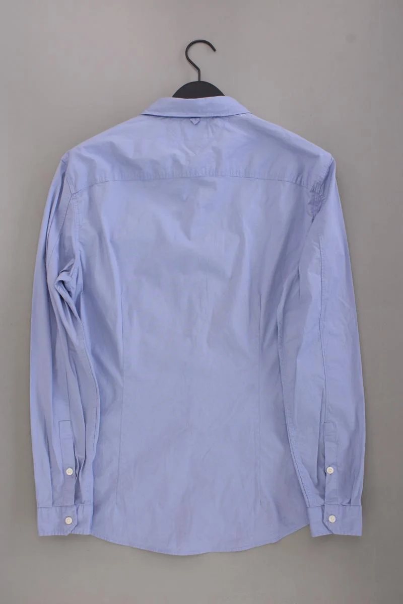 Tommy Jeans Langarmhemd für Herren Gr. XL blau aus Baumwolle