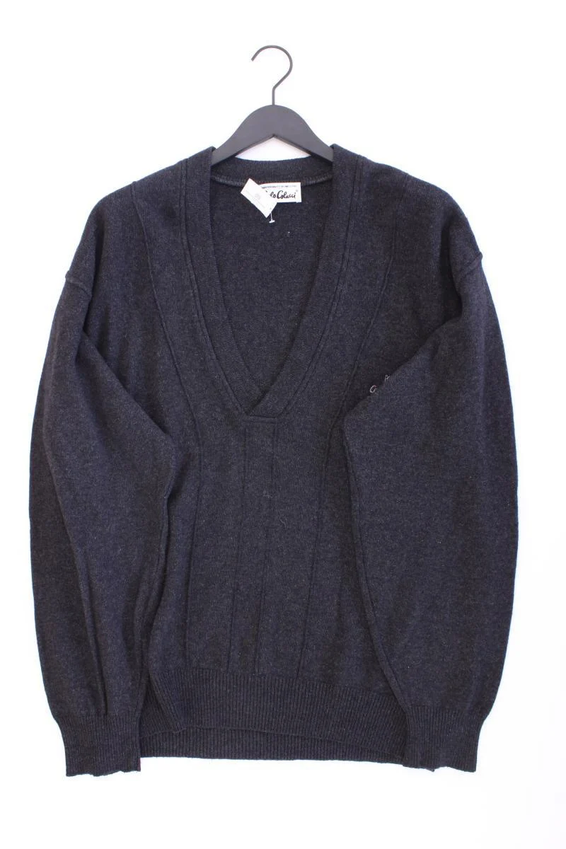Carlo Colucci Wollpullover für Herren Gr. 54 grau