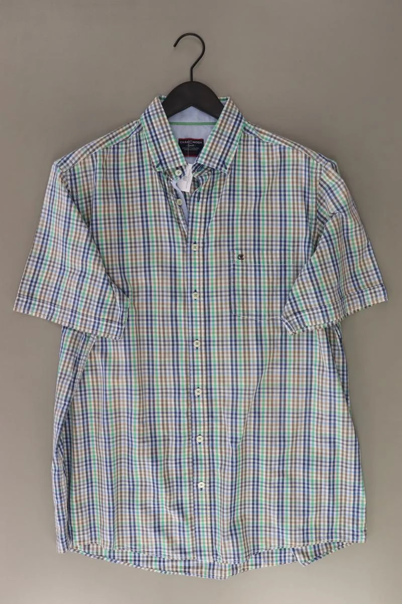 Casa Moda Karohemd für Herren Gr. XL kariert Kurzarm grün aus Baumwolle