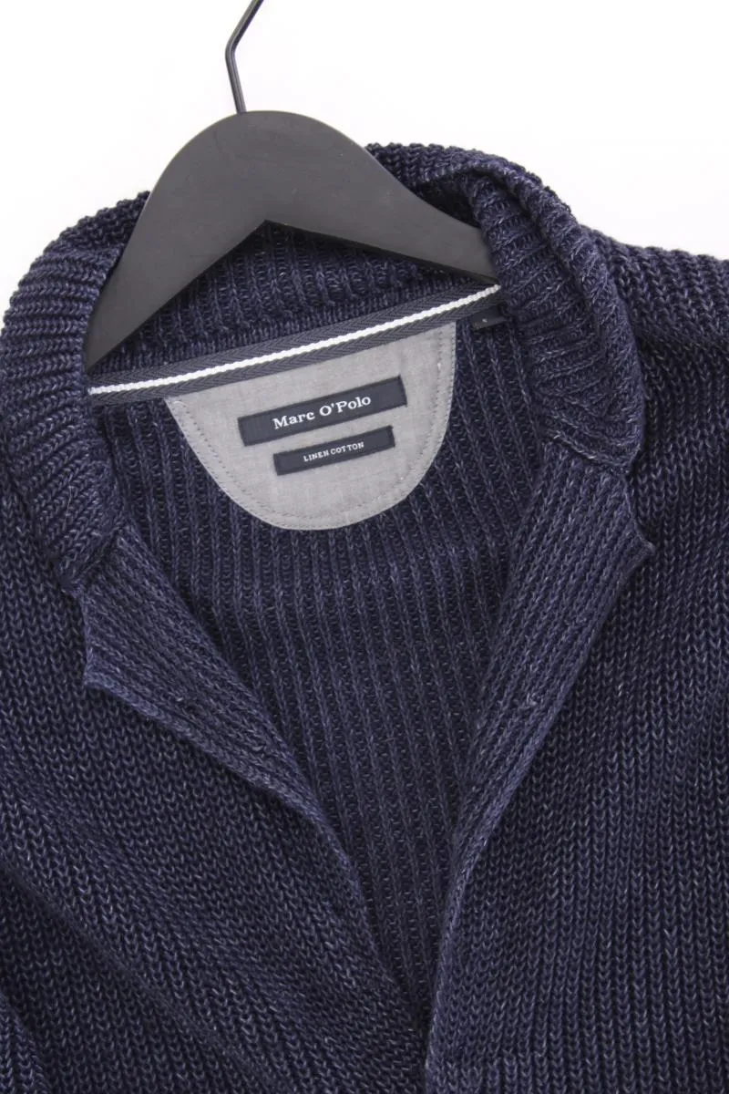 Marc O'Polo Strickjacke für Herren Gr. S neuwertig Langarm blau aus Leinen
