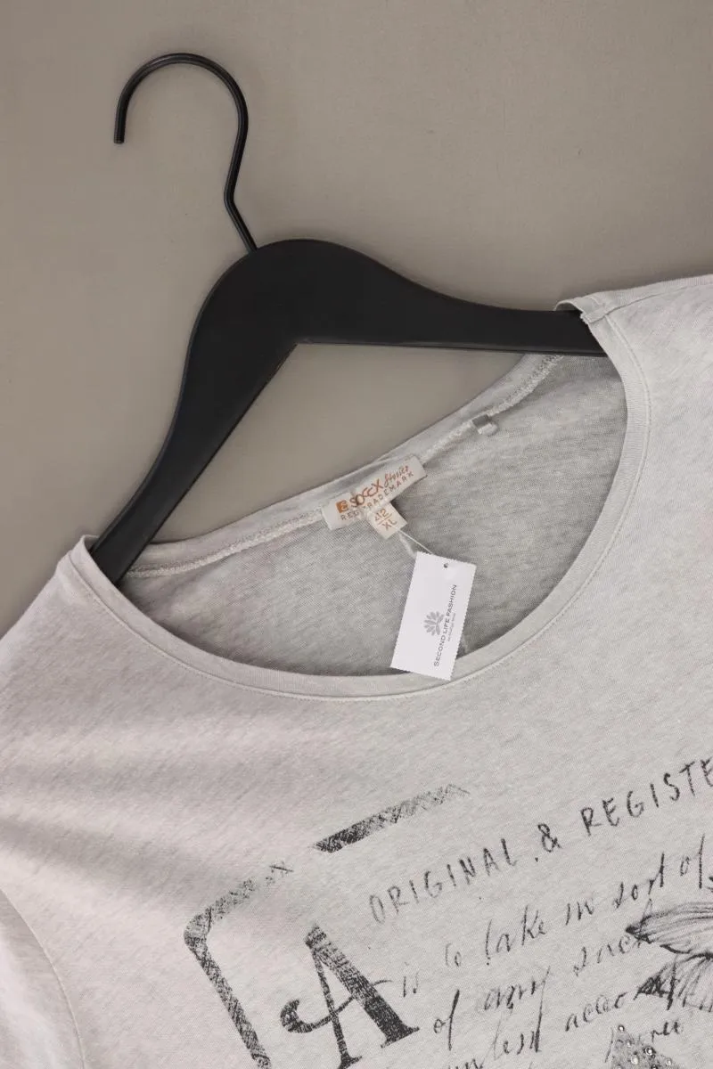 Soccx Printshirt Gr. 42 Kurzarm grau aus Baumwolle