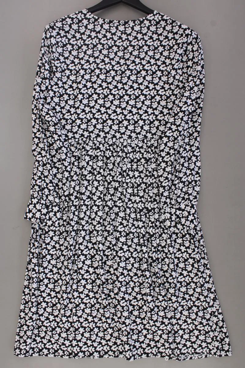 One more story Langarmkleid Gr. 36 mit Blumenmuster neuwertig schwarz
