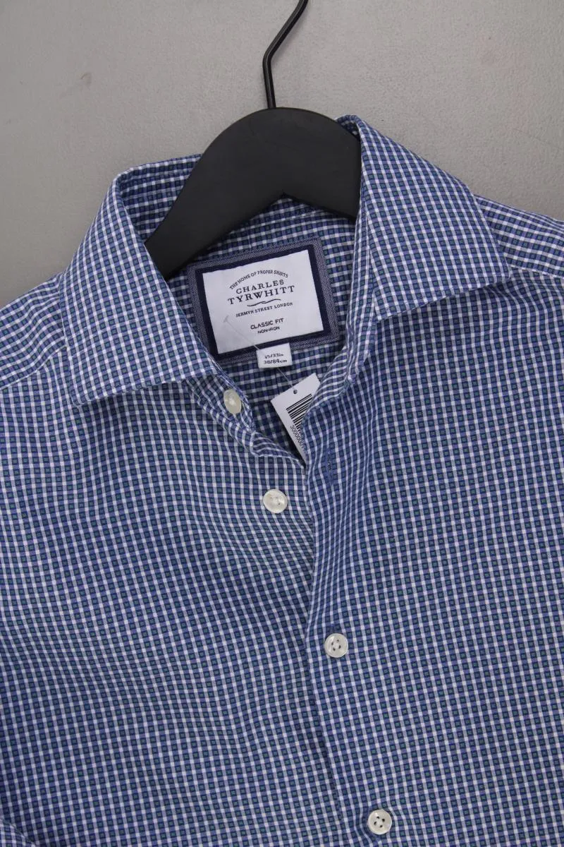 CHARLES TYRWHITT Langarmhemd für Herren Gr. Hemdgröße 38 blau aus Baumwolle