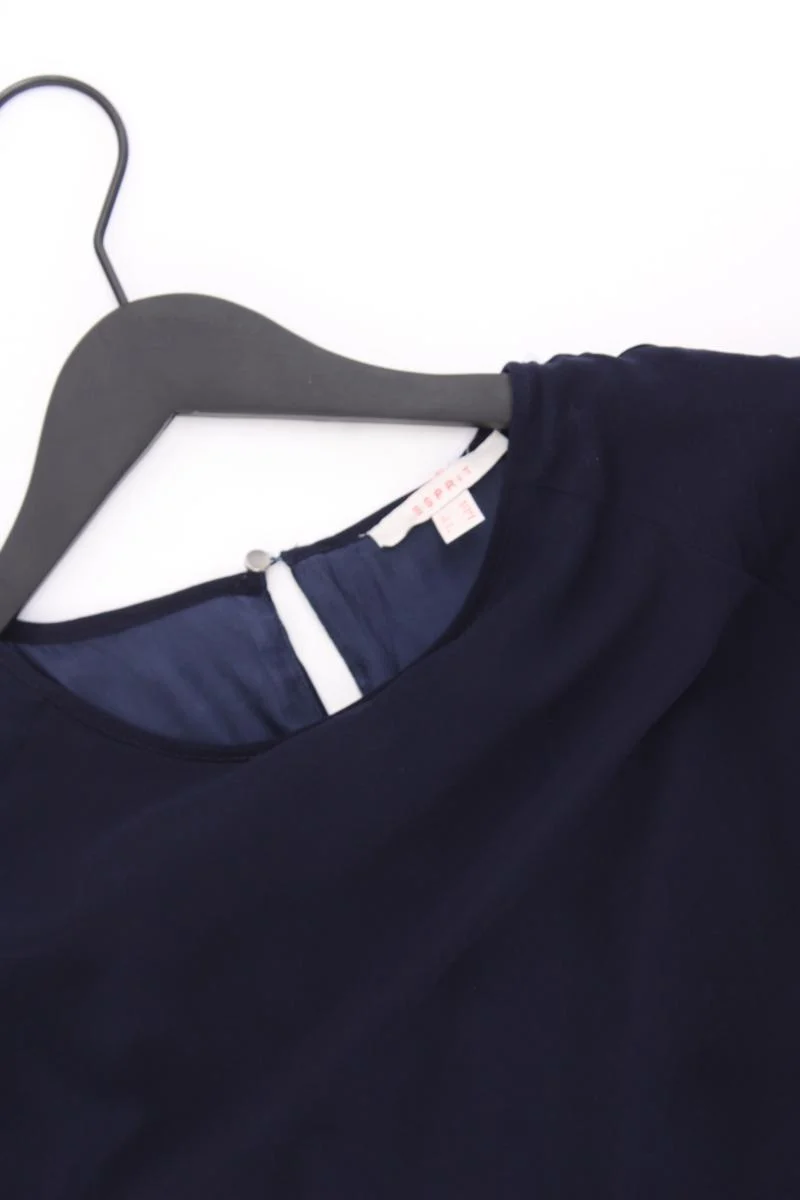 Esprit Kurzarmkleid Gr. 38 blau aus Polyester