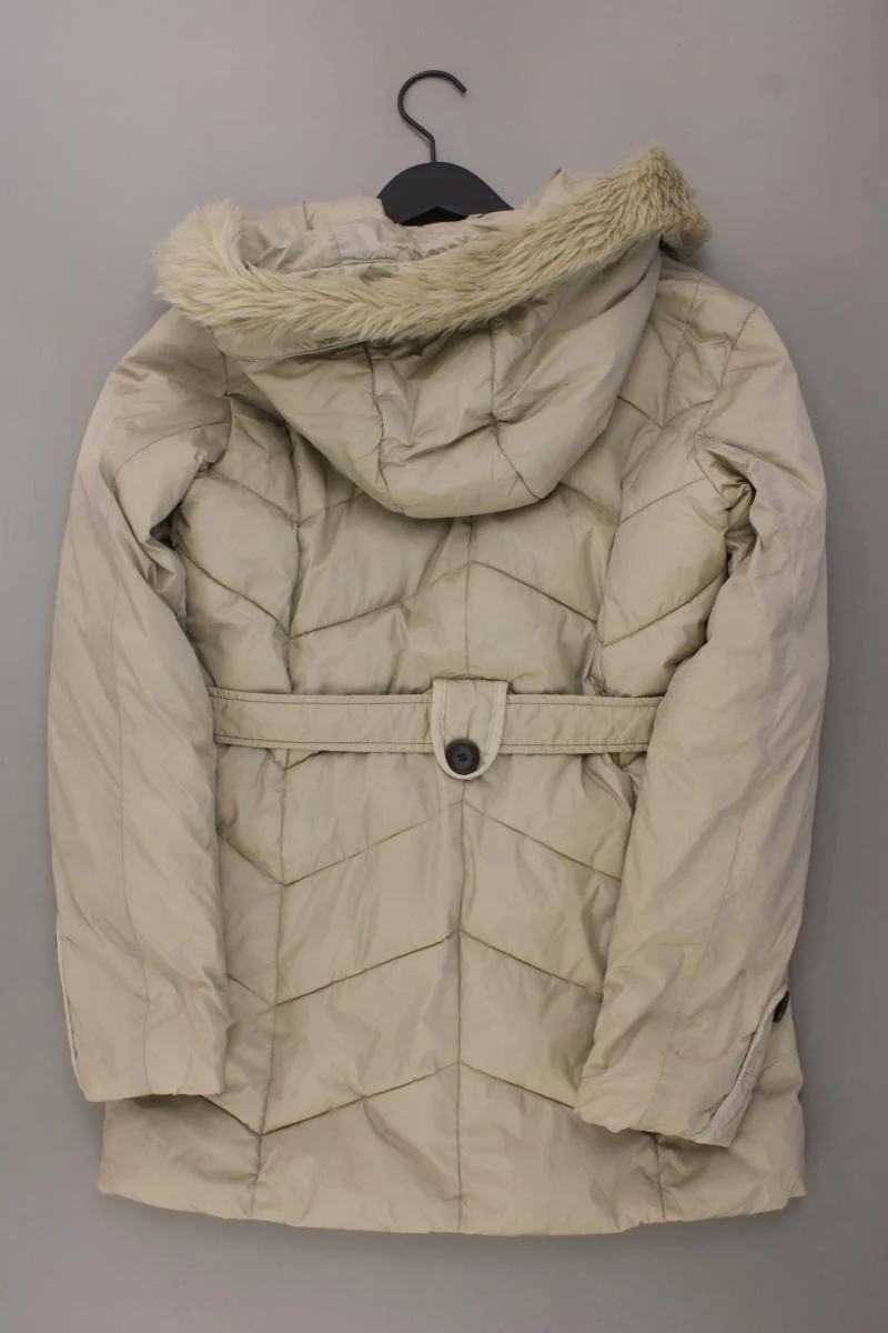 Koton Kapuzenjacke Gr. 34 mit Gürtel creme aus Polyamid