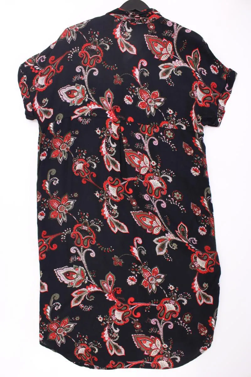 Free/Quent Kurzarmkleid Gr. XL mit Blumenmuster schwarz aus Polyester