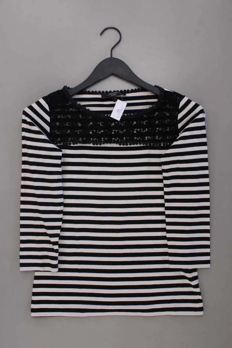 Weekend Max Mara Ringelshirt Gr. M gestreift 3/4 Ärmel schwarz aus Baumwolle