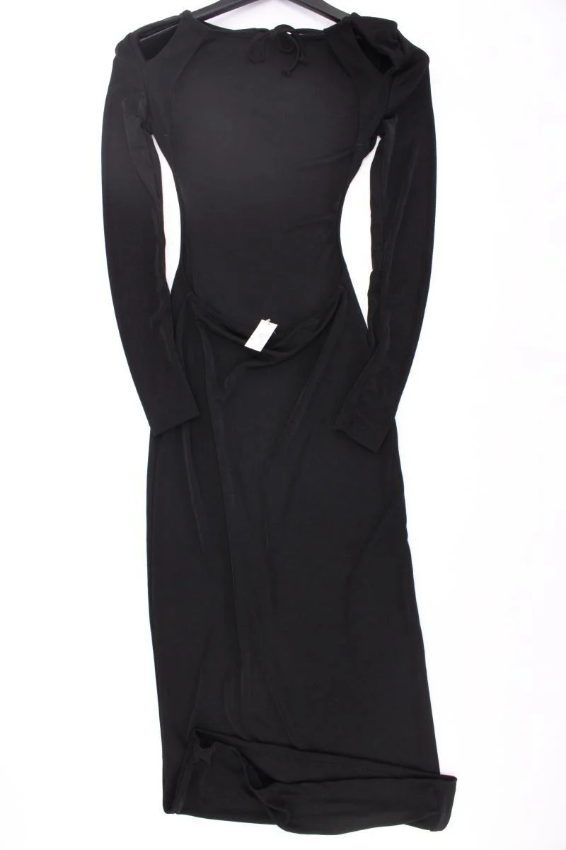 Trendyol Abendkleid mit großem Rückenausschnitt Gr. 34 Langarm schwarz