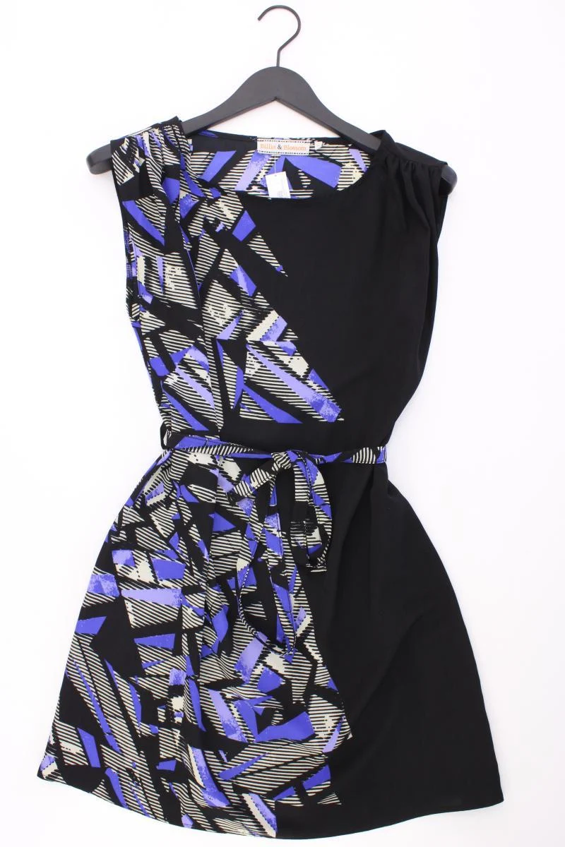 Dorothy Perkins Kurzarmkleid Gr. 40 mit Gürtel schwarz aus Polyester