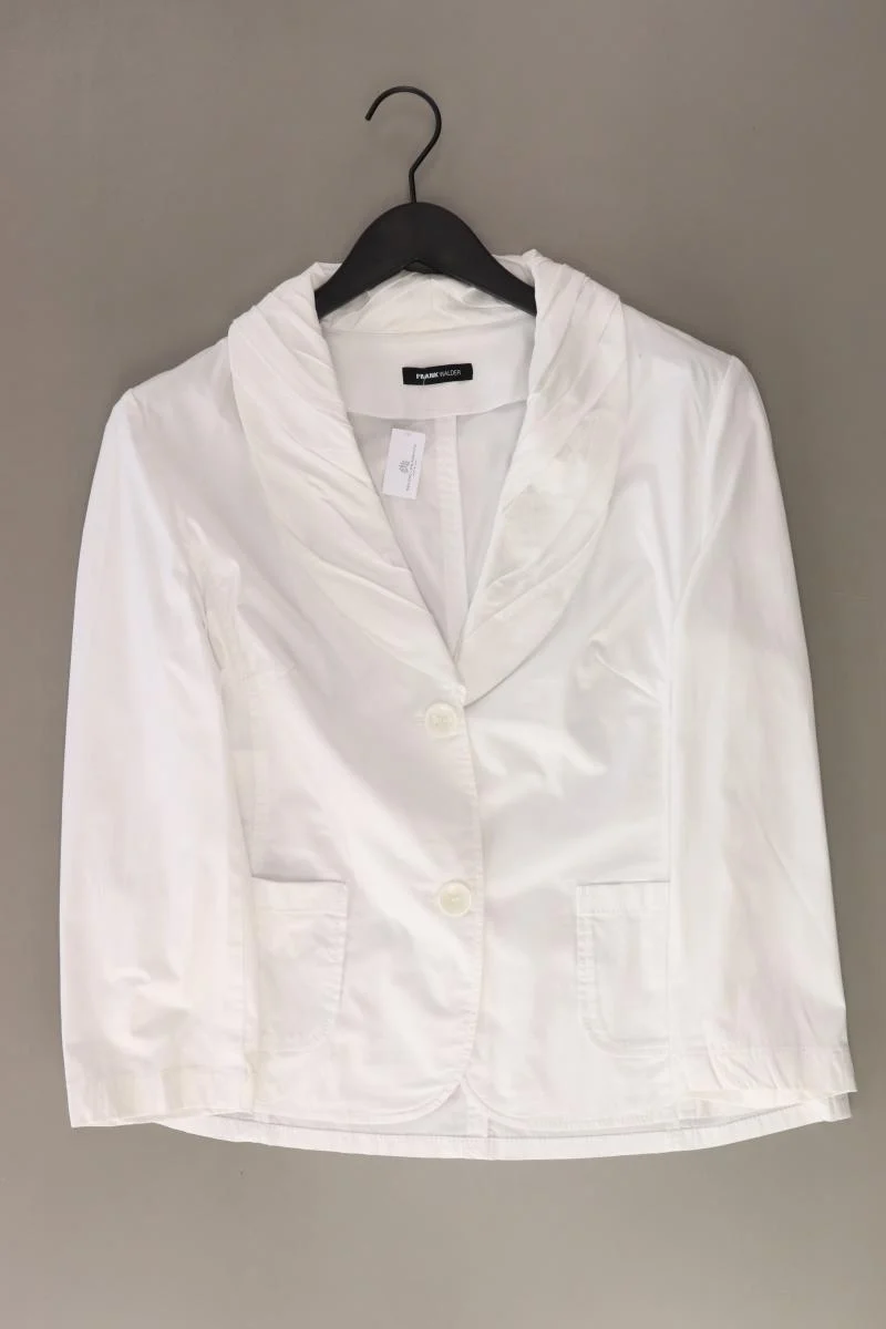 Frank Walder Regular Blazer Gr. 42 weiß aus Baumwolle